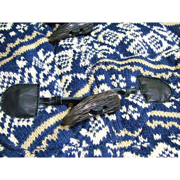 Lucky Brand Knit Sweater Flannel Plaid Lined Padded Vest Conical Buttons Large - Picture 10 of 11